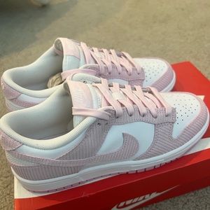 baby pink & white Nike dunks